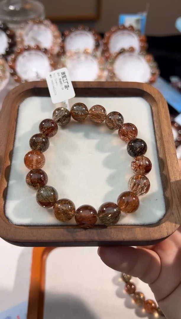 未镶嵌手链水晶小****?黑金超七12m