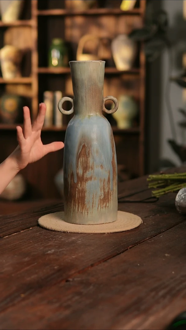 摆件27-424 陶瓷花器高37口径8