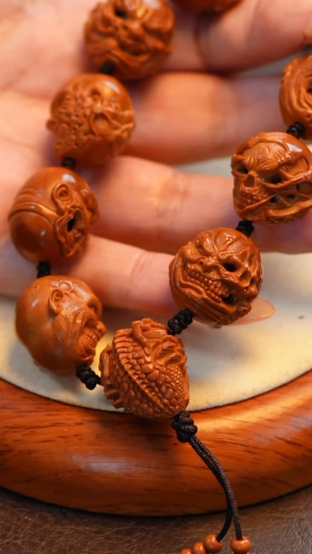 橄榄核手串/手链白**年橄榄雕