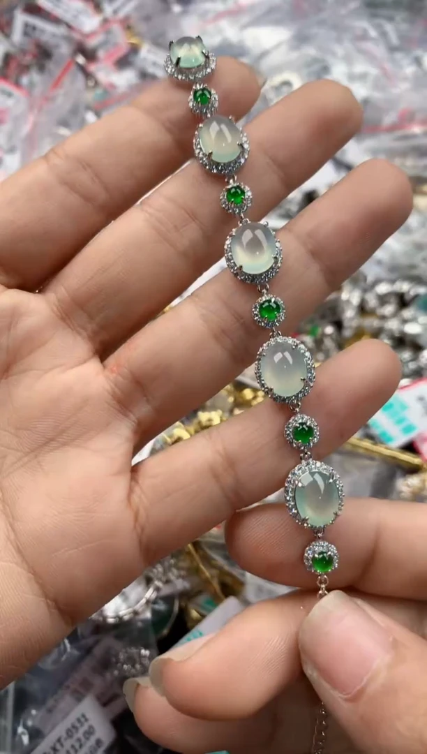 银S925镶嵌戒指翡翠333----7