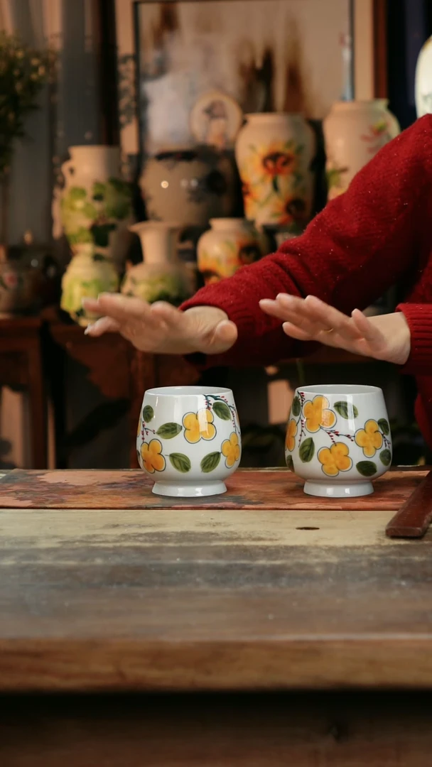 【闪购商品】瓷片景德镇纯手工釉下彩精品花瓶