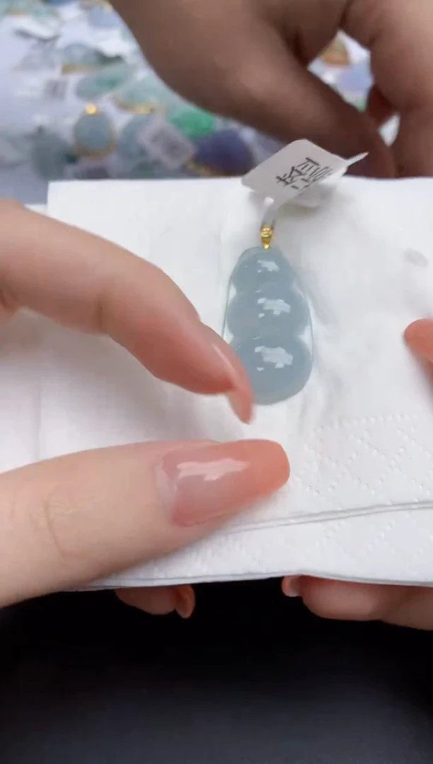 【闪购商品】翡翠颈饰18K金镶嵌天然缅甸翡翠A货