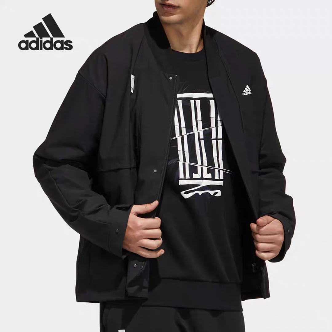 Adidas/阿迪达斯秋季运动休闲男子棒球领长袖外套 H39338