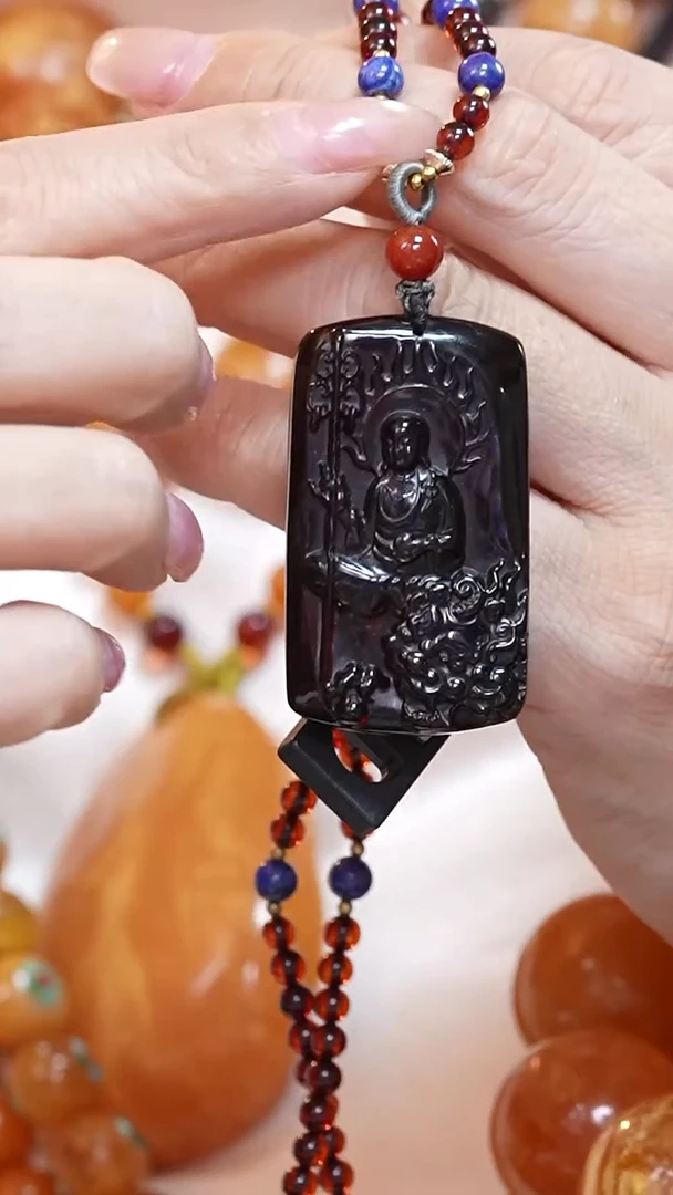 琥珀颈饰未镶嵌8979天然蜜蜡珠宝奇石云端妖孽全部保真