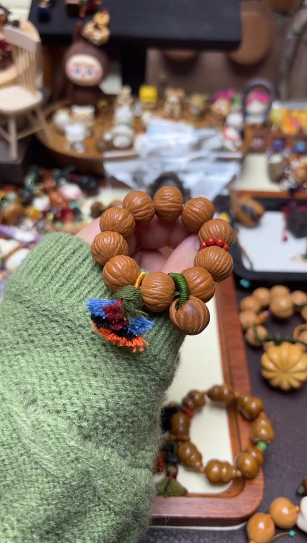 手串猴头核桃蓝*纸花篮手捻