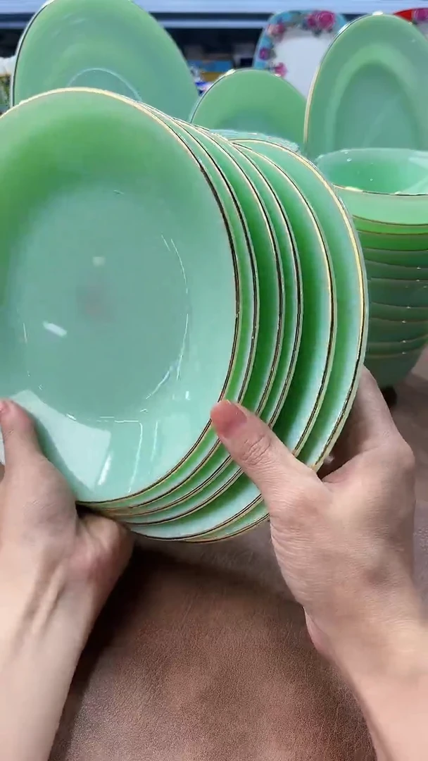 玉瓷 8英寸深盘6个景德镇陶瓷