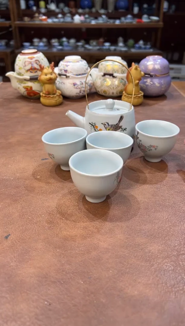 真的很便宜超好看会开片的旅行茶具