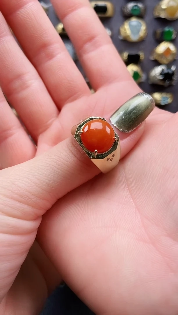 未镶嵌戒指翡翠博****中天然A货翡翠