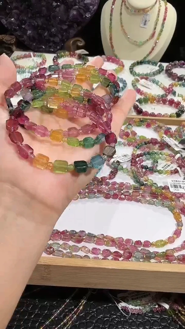 未镶嵌手串碧玺多样性发其一