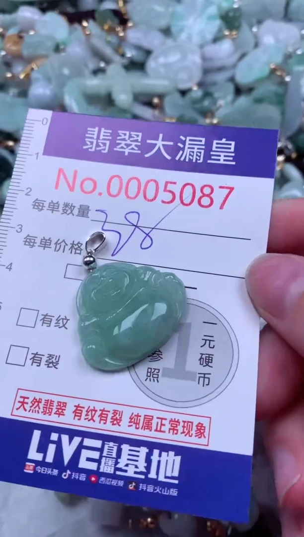 吊坠(不含链)未镶嵌翡翠5087