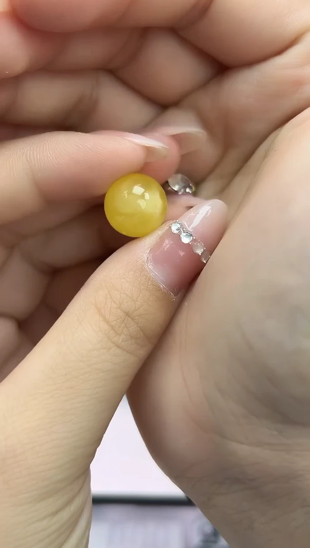 裸石琥珀未镶嵌天然琥珀蜜蜡圆珠