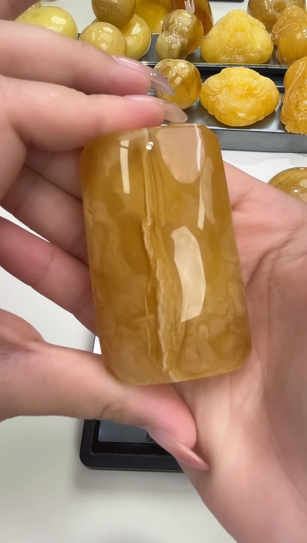 裸石琥珀未镶嵌琥珀蜜蜡吊坠