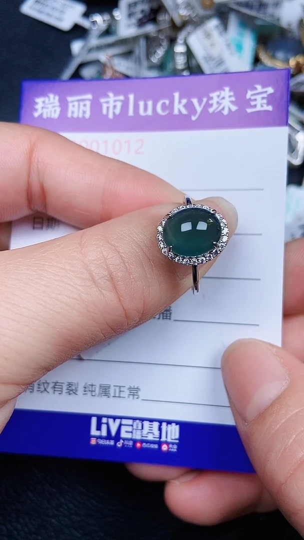 颈饰银S925镶嵌翡翠1012