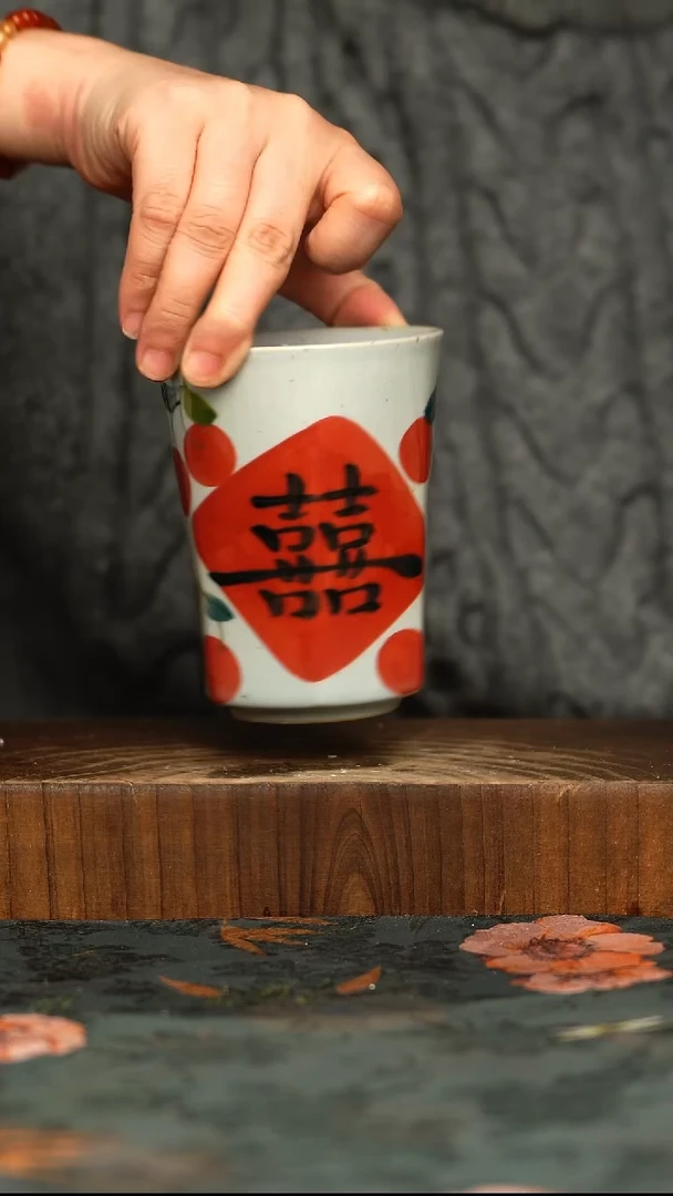 杯釉下彩手工手绘同款陶器