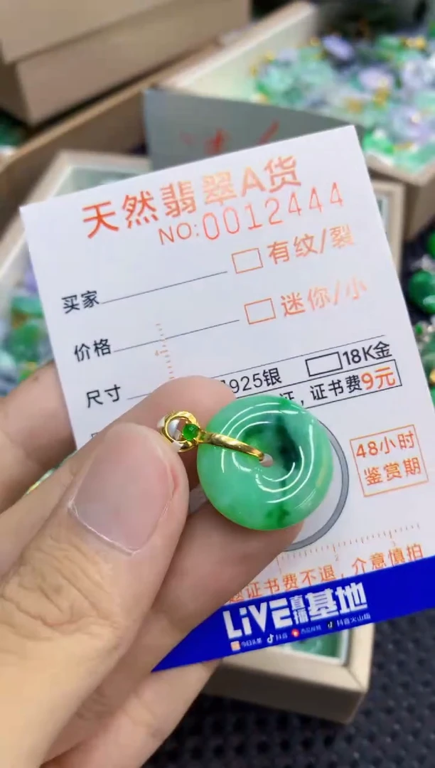 翡翠未镶嵌吊坠(不含链)1
