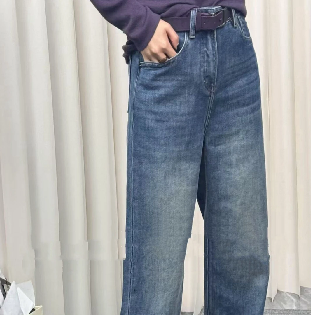 【c86】蓝色牛仔长裤 女