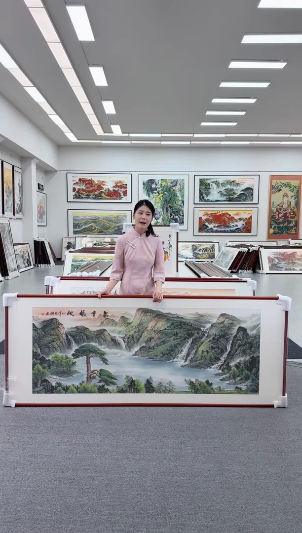 国画手绘 聚宝福地 219*88