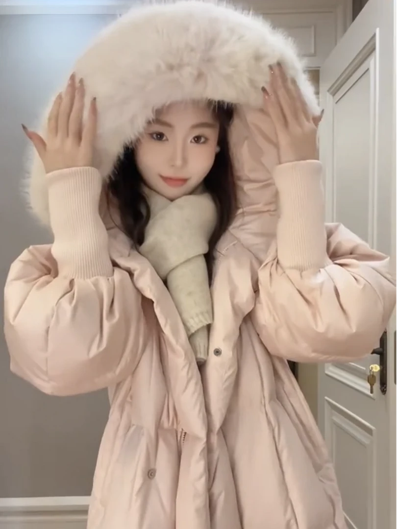 安心绒「真50白鸭绒」超美超仙清雅高级秋冬加厚羽绒服外套