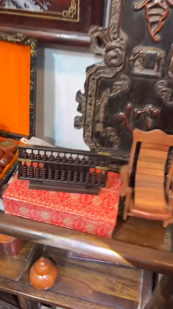 非洲紫檀（红花梨）15x8cm算盘