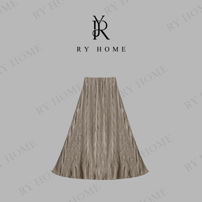 【容雨RYHOME】欧若风高级感百褶A字半身裙251Q1321