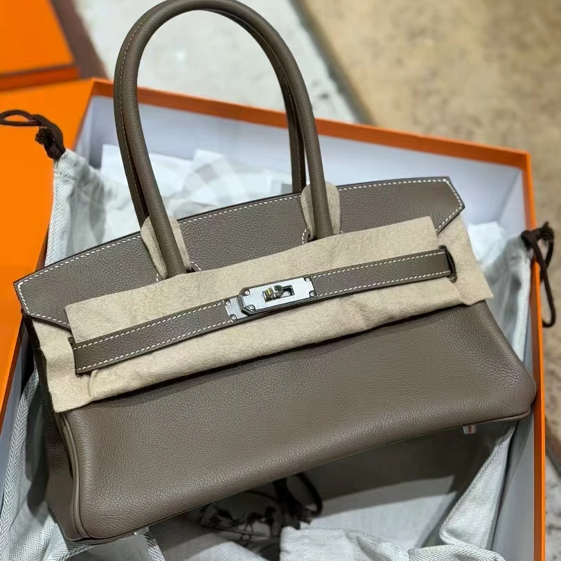未使用 Hermes/爱马仕 shoulder 大象灰 银 evercolor皮 K/102522