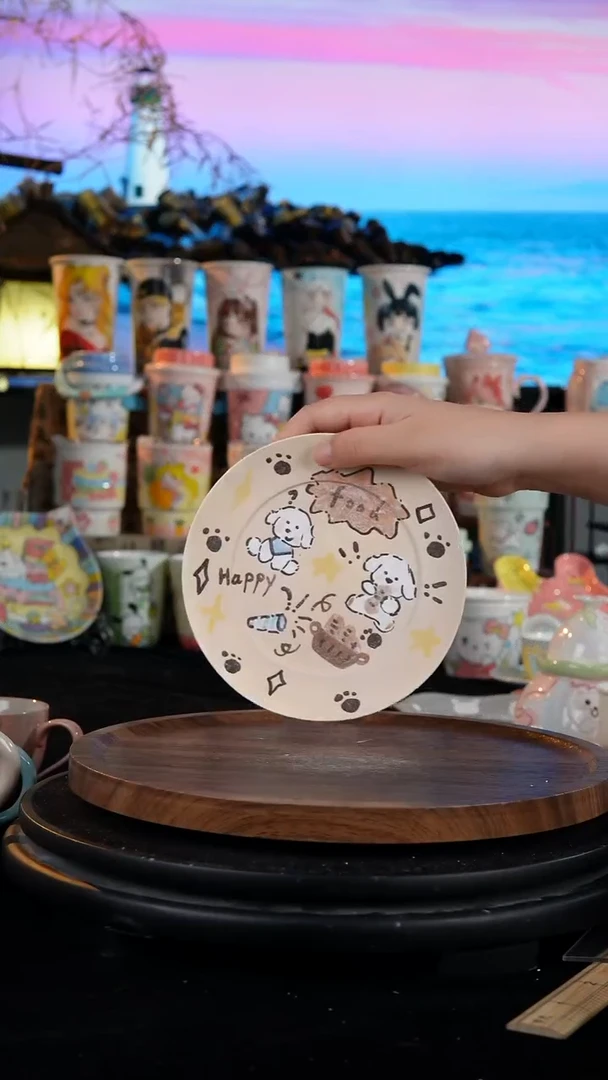 陶瓷便携款手工手绘景德镇陶瓷