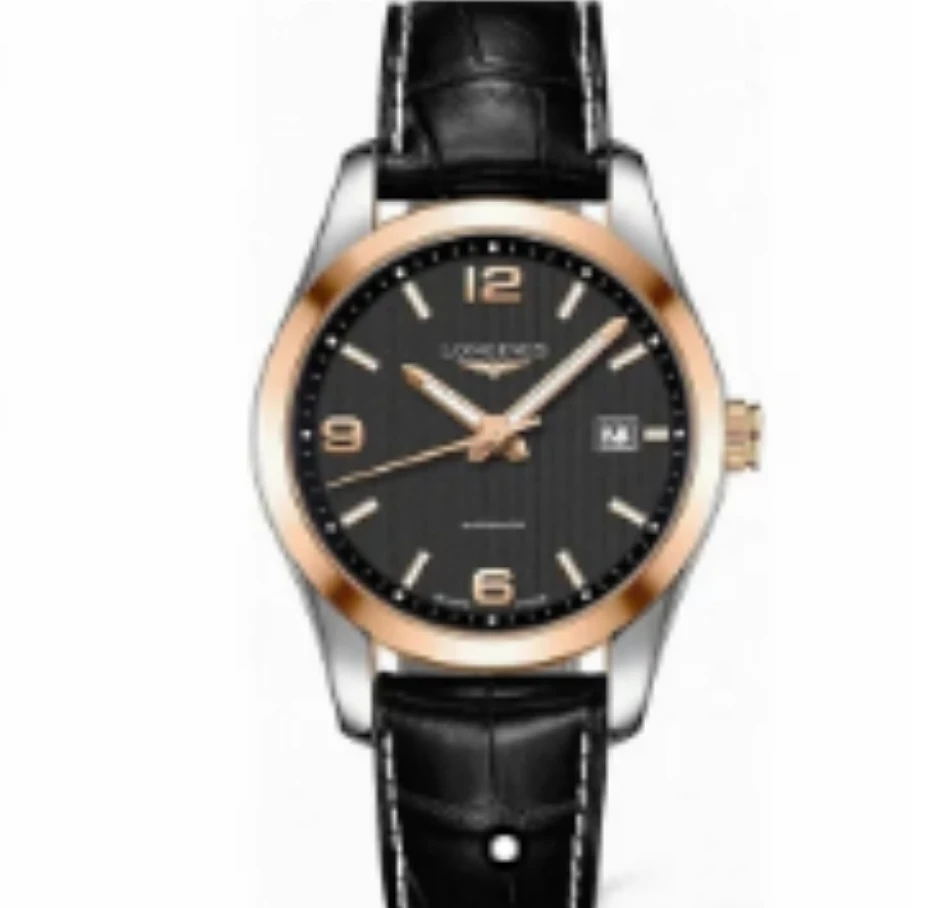 99新 Longines/浪琴 L2.785.5.56.3/康铂785黑金18k/后配扣表径40