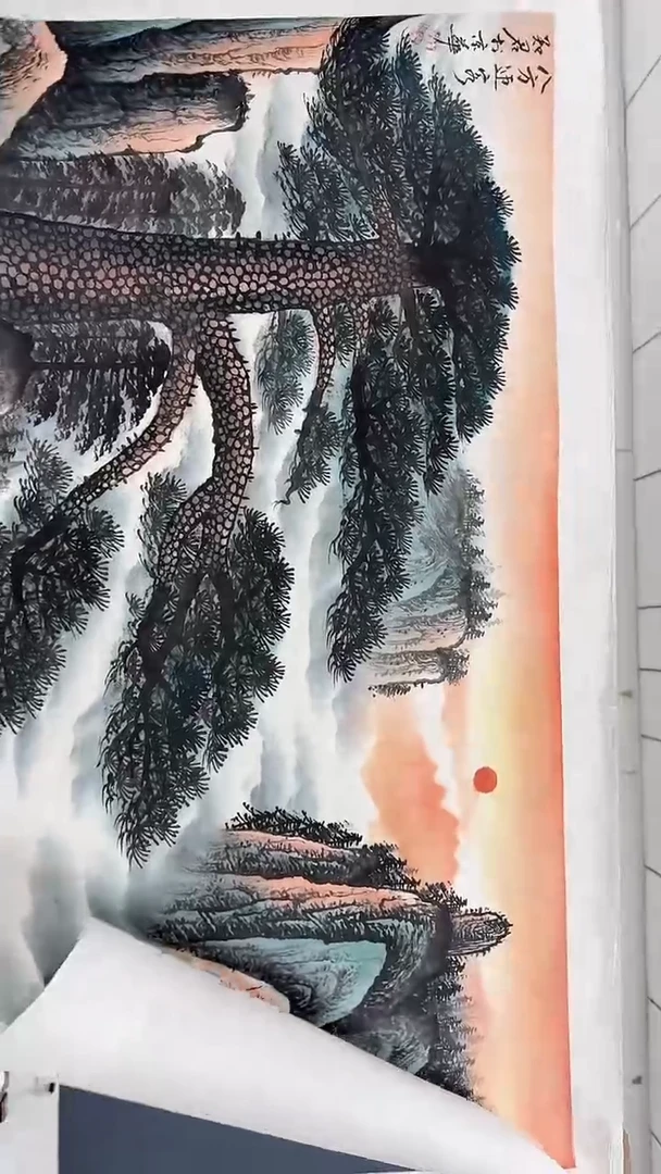 书法K7-7-9刘老师8平尺八方迎客作品