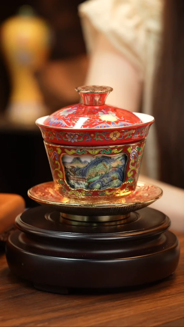 旋转盖碗 双非遗大师作品