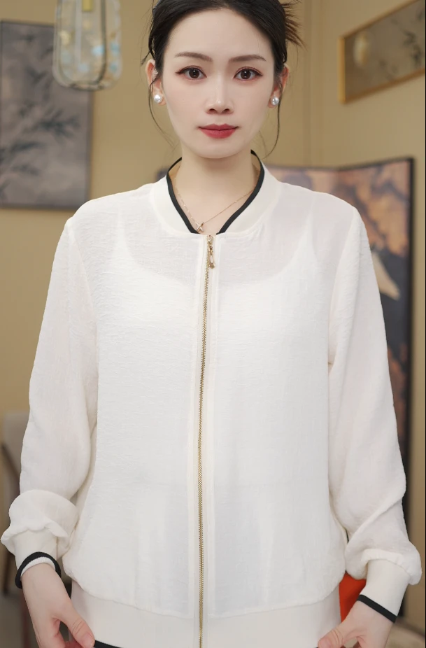 薄款连帽休闲户外运动百搭夏季透气防晒时尚琉璃花外套女士宽松