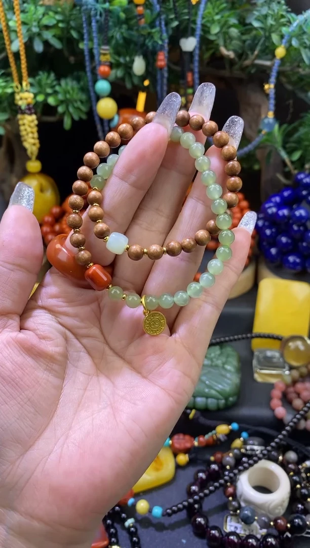 颈饰未镶嵌和田玉和田玉手串