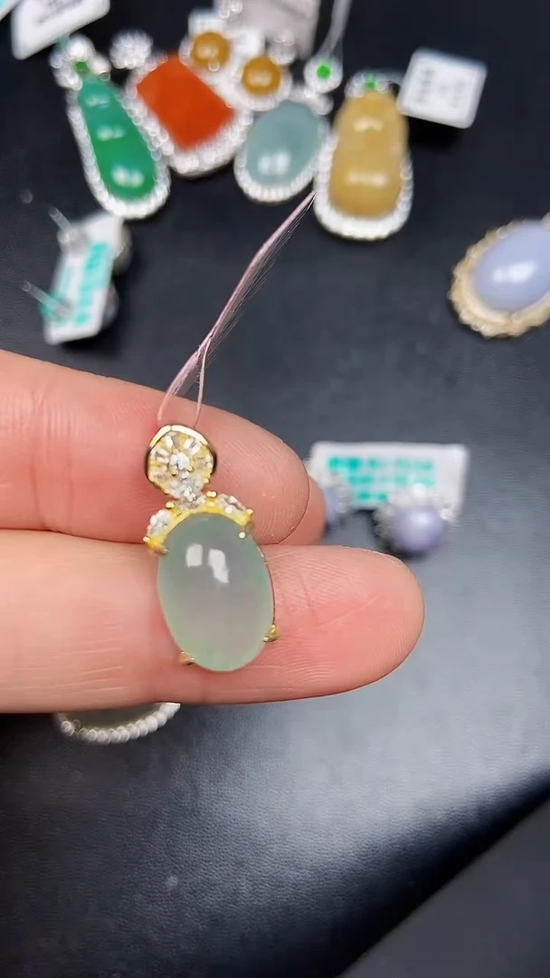 银S925镶嵌戒指翡翠1980