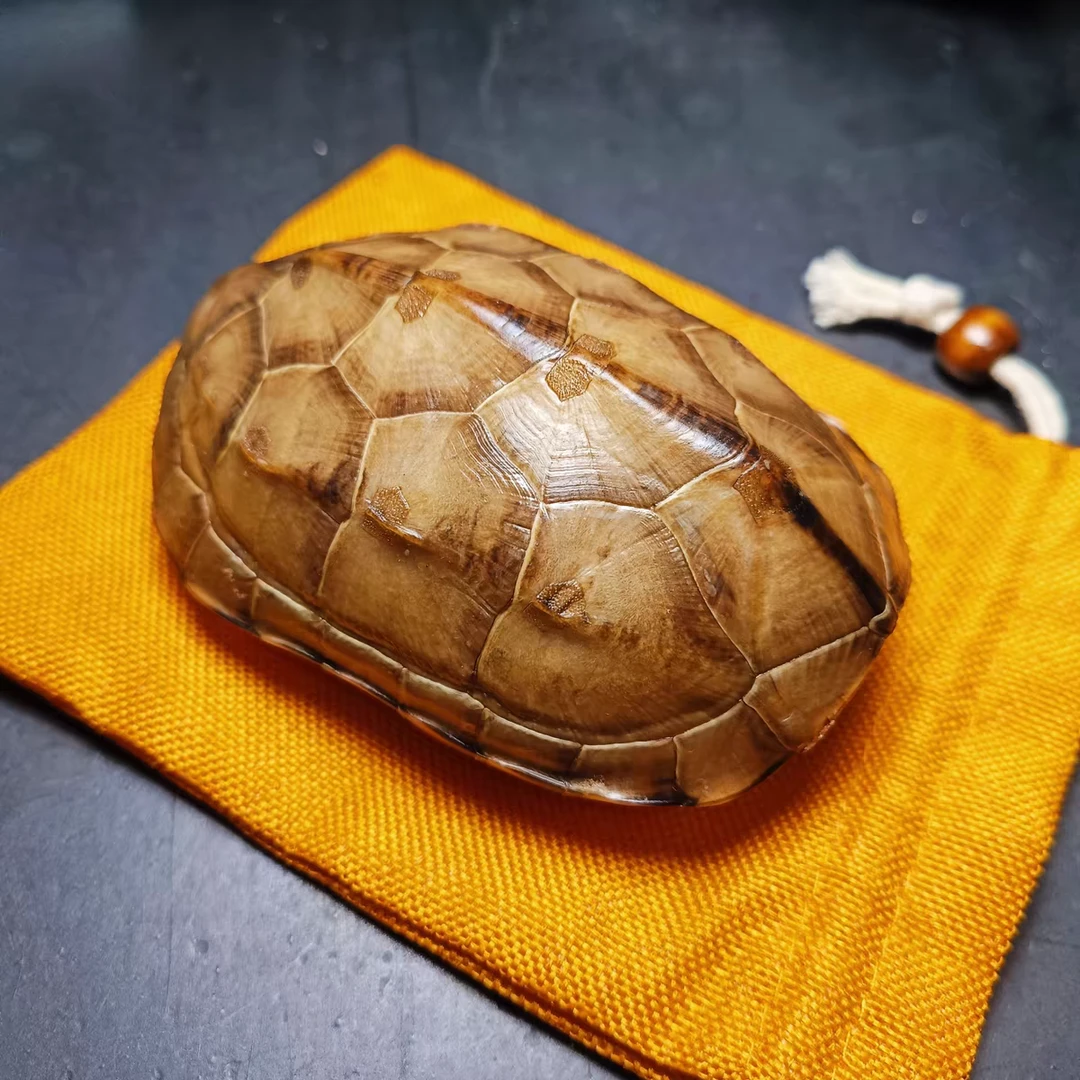 龟甲乌龟壳手把件家居摆件车载挂件盘玩把玩全手工老料