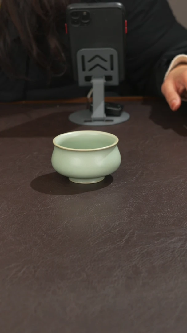 瓷宣宝汝瓷原矿原釉手工作品