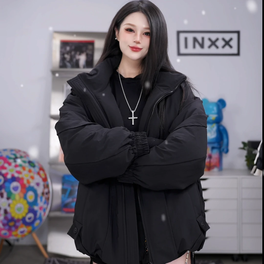 【INXX】潮牌90白鸭绒纯色立领夹克羽绒服男户外痞帅XRF4156236