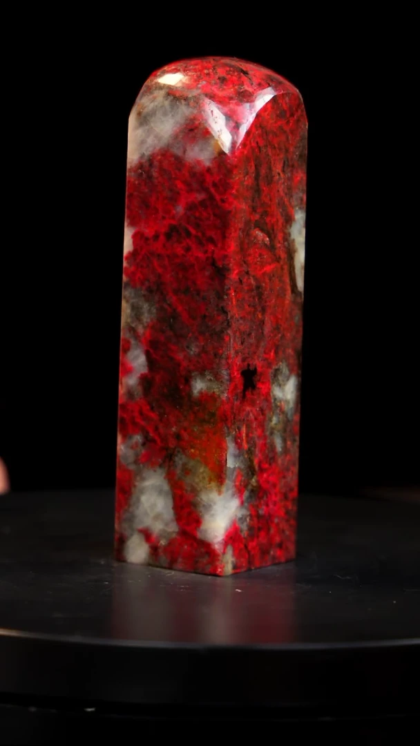 鸡血石黑牛角鸡血石旬阳