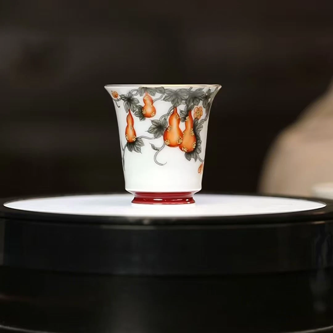 m90c2/矾红墨彩葫芦主人杯