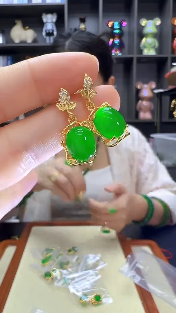 翡翠14K金镶嵌颈饰丹丹diy劲饰