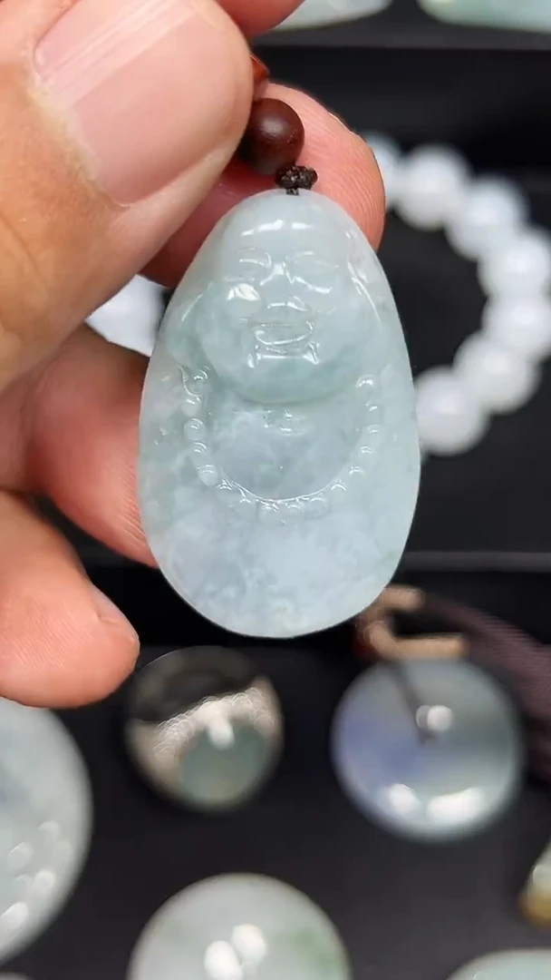 颈饰未镶嵌翡翠天然缅A翡翠  吊坠