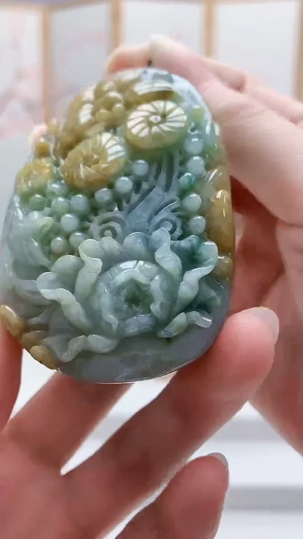 未镶嵌定制翡翠5160ry-毛货挂件79