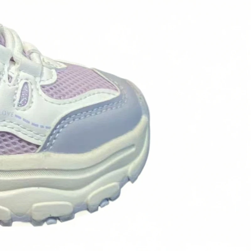 笛莎2025年春秋新款儿童女童皮网拼接软底老爹运动跑步鞋透气339