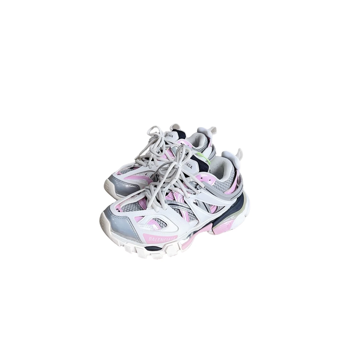 95新 Balenciaga/巴黎世家 track休闲鞋灰粉 37码 d5878