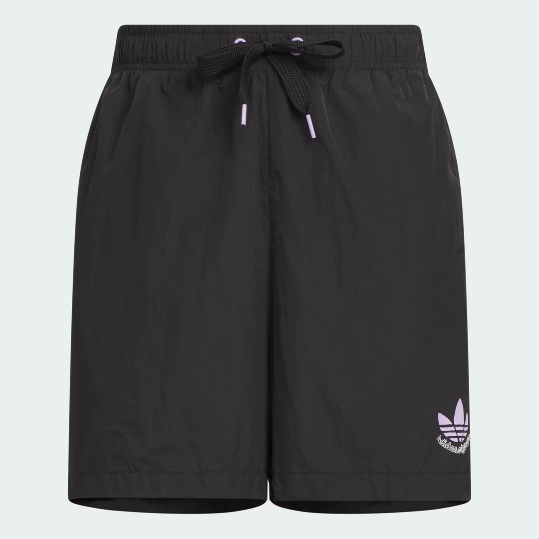 阿迪达斯/Adidas三叶草三分裤透气宽松女子沙滩梭织短裤JN1682