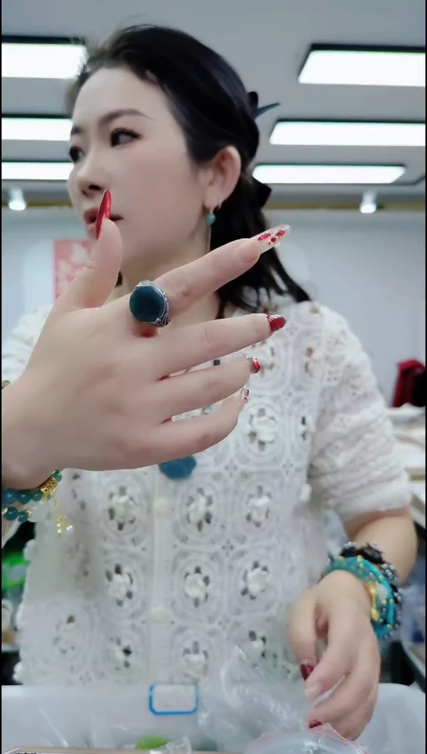 【闪购商品】翡翠戒指未镶嵌1016蓝水圆戒指