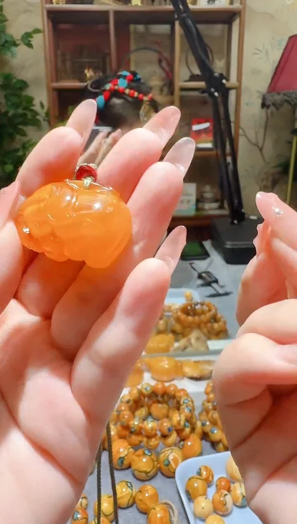 蜜蜡颈饰未镶嵌122天然蜜蜡珠宝奇石全都保真