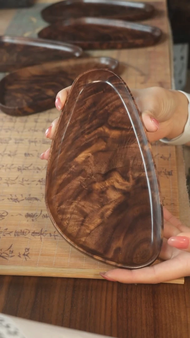 北美黑胡桃木茶盘359