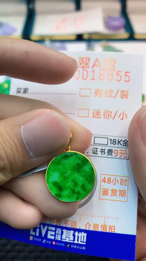 翡翠未镶嵌吊坠(不含链)             1