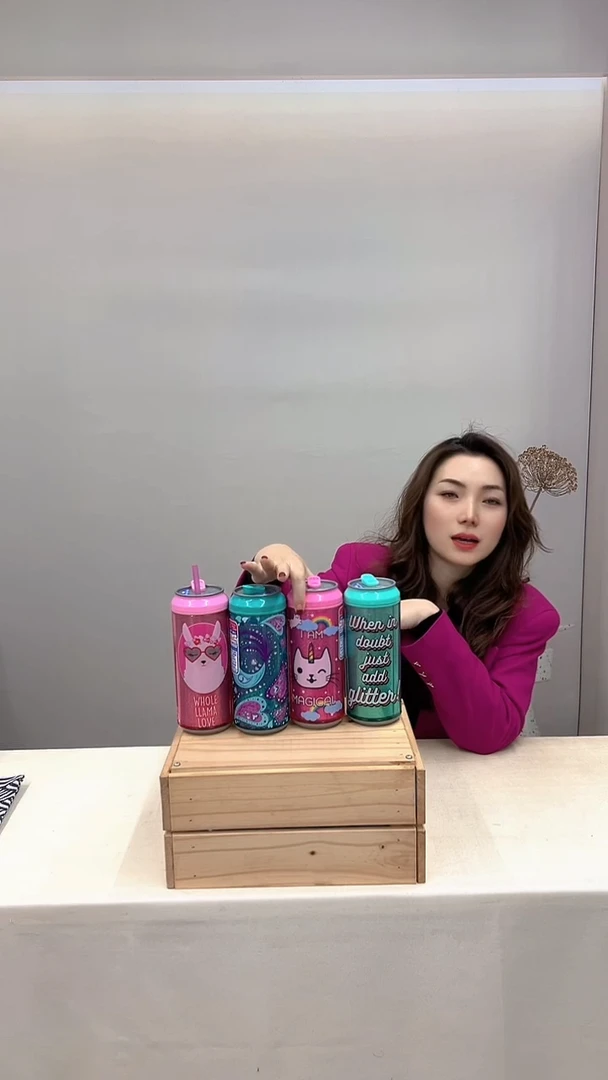 塑料食品级AS丙烯腈酷乐新奇系列炫彩可乐杯480ML 17197