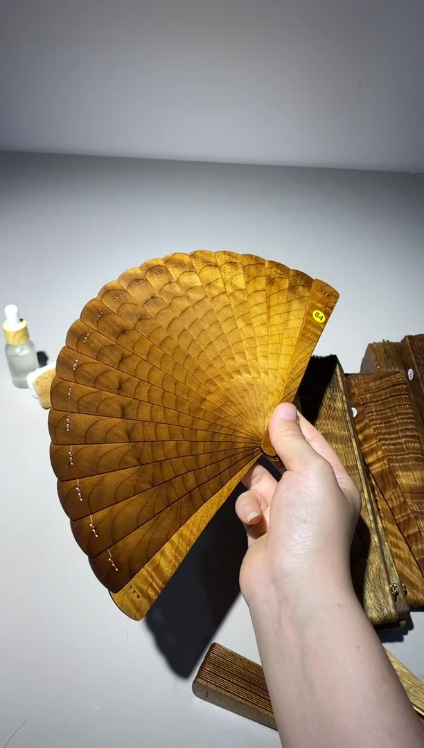 金丝楠16cm金丝楠木小叶桢楠扇84