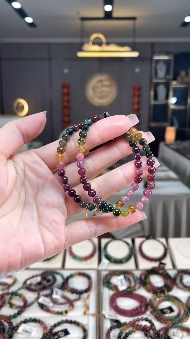 未镶嵌老矿碧玺单圈手串5mm+碧玺hon多样性发一条